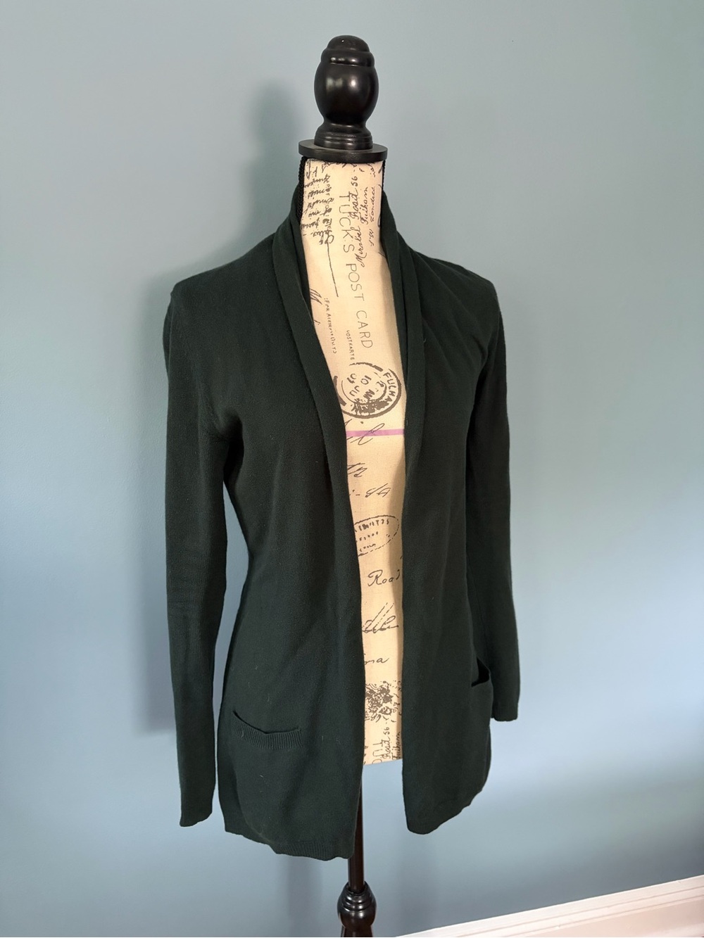 Theory Dark Green Open-Front Women's Cardigan